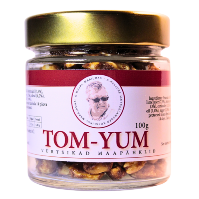 Tom-Yum vürtsikad maapähklid 100g.
